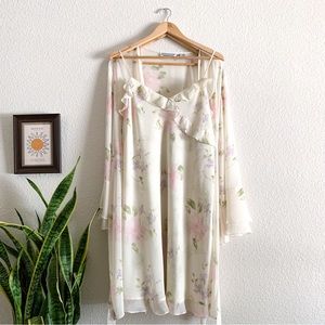 00’s Valerie Stevens Coquette Ruffle Slip Dress Set